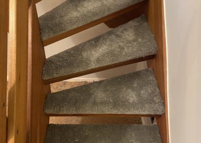 kesari luxury carpet fitted to open plan stairs