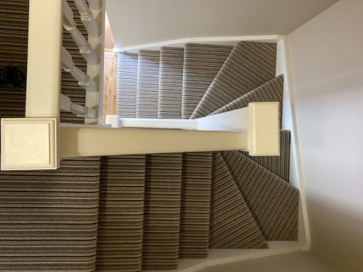 High End Stripe Stairs Carpeting Project 12