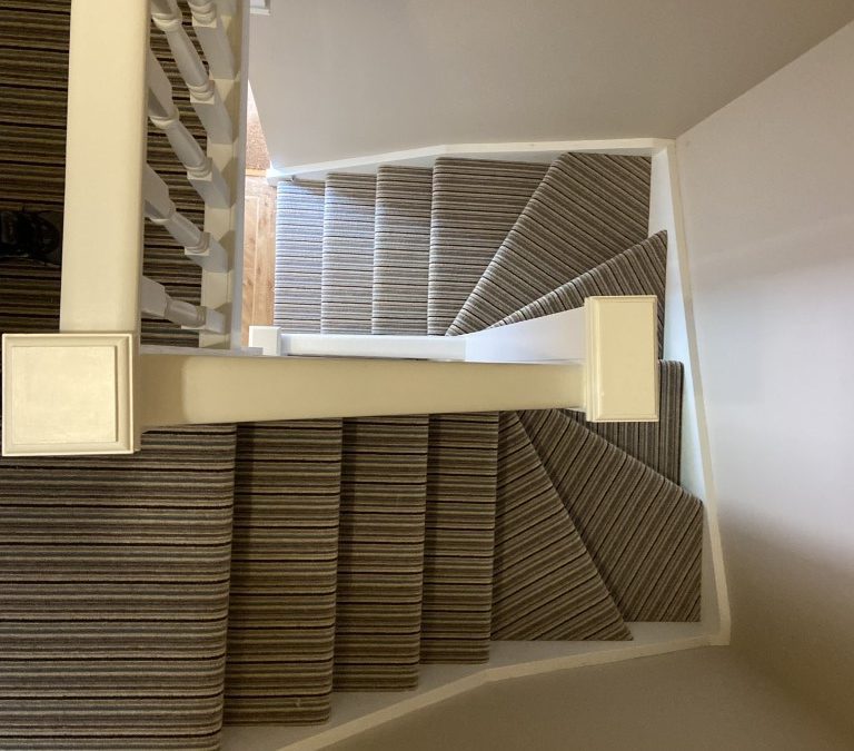 High End Stripe Stairs Carpeting Project 12