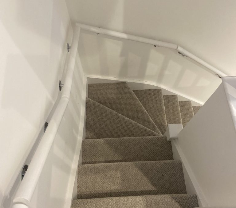 High End Stripe Stairs Carpeting Project 13